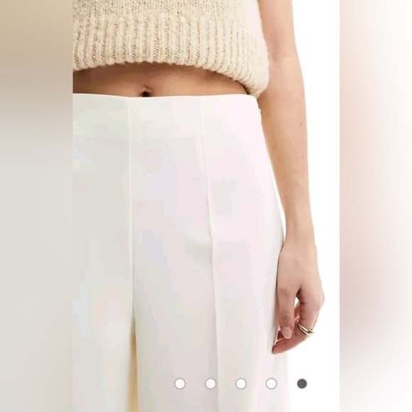 ZARA wide leg culottes trousers white - Picture 4 of 4